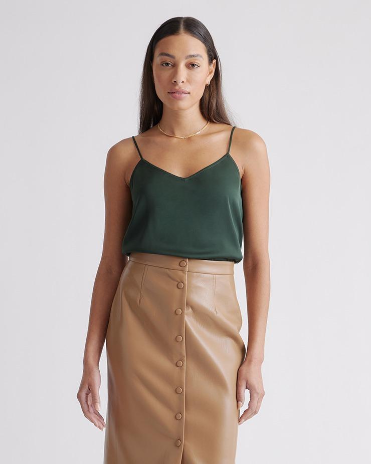 Quince | Women's Washable Stretch Silk V-Neck Cami Size XL Product Image