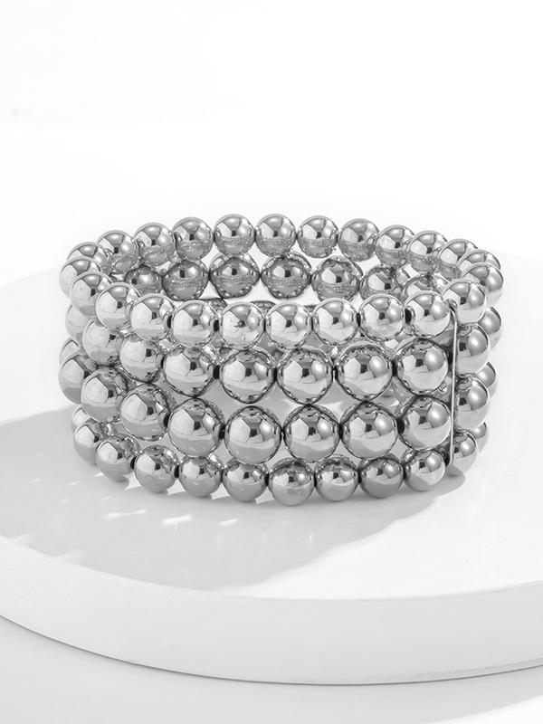 Beaded Solid Color Bracelet Accessories Product Image