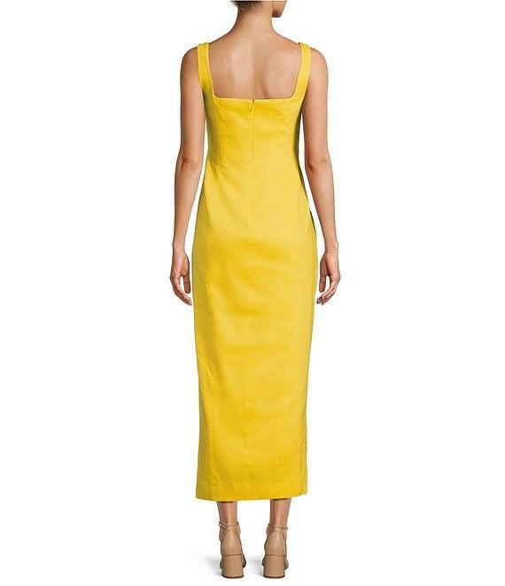 Antonio Melani Madison Stretch Linen Square Neck Sleeveless Dress Product Image
