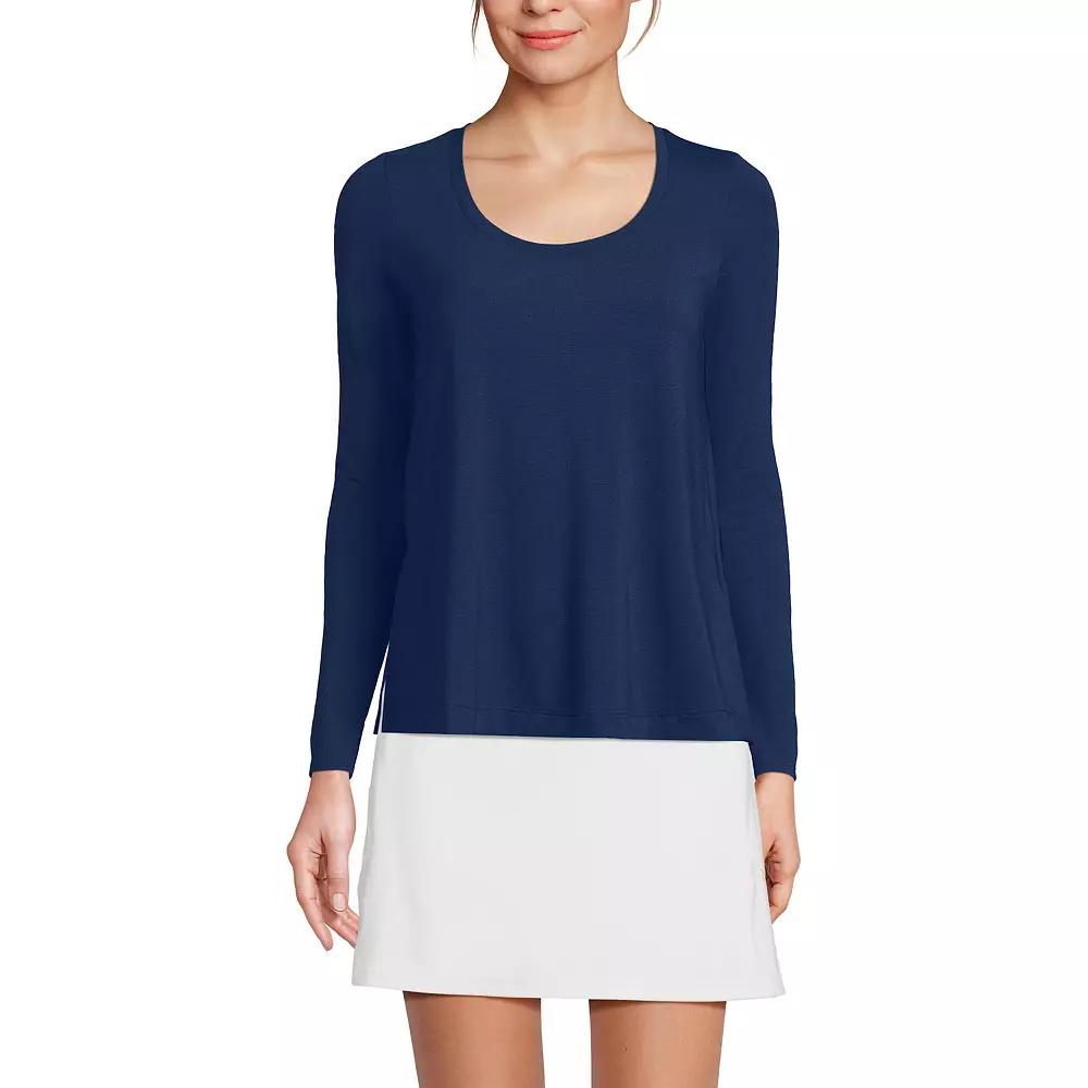 Women's Lands' End Power Performance Long Sleeve Scoopneck T-Shirt,  Product Image