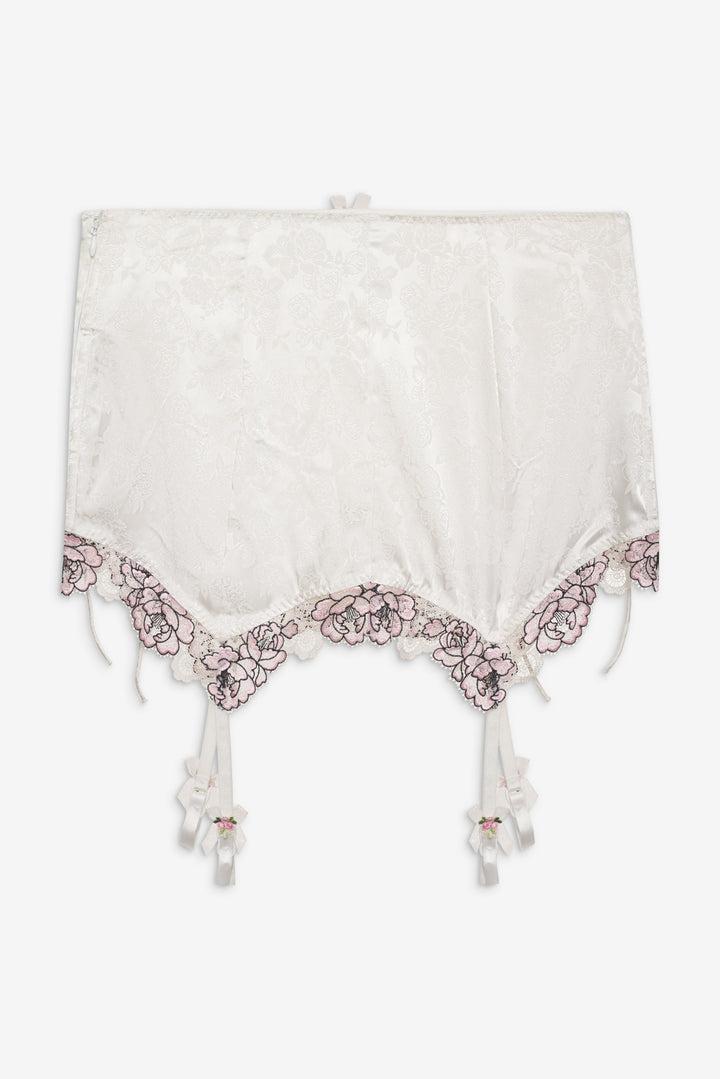 Marit Garter Skirt — White Product Image