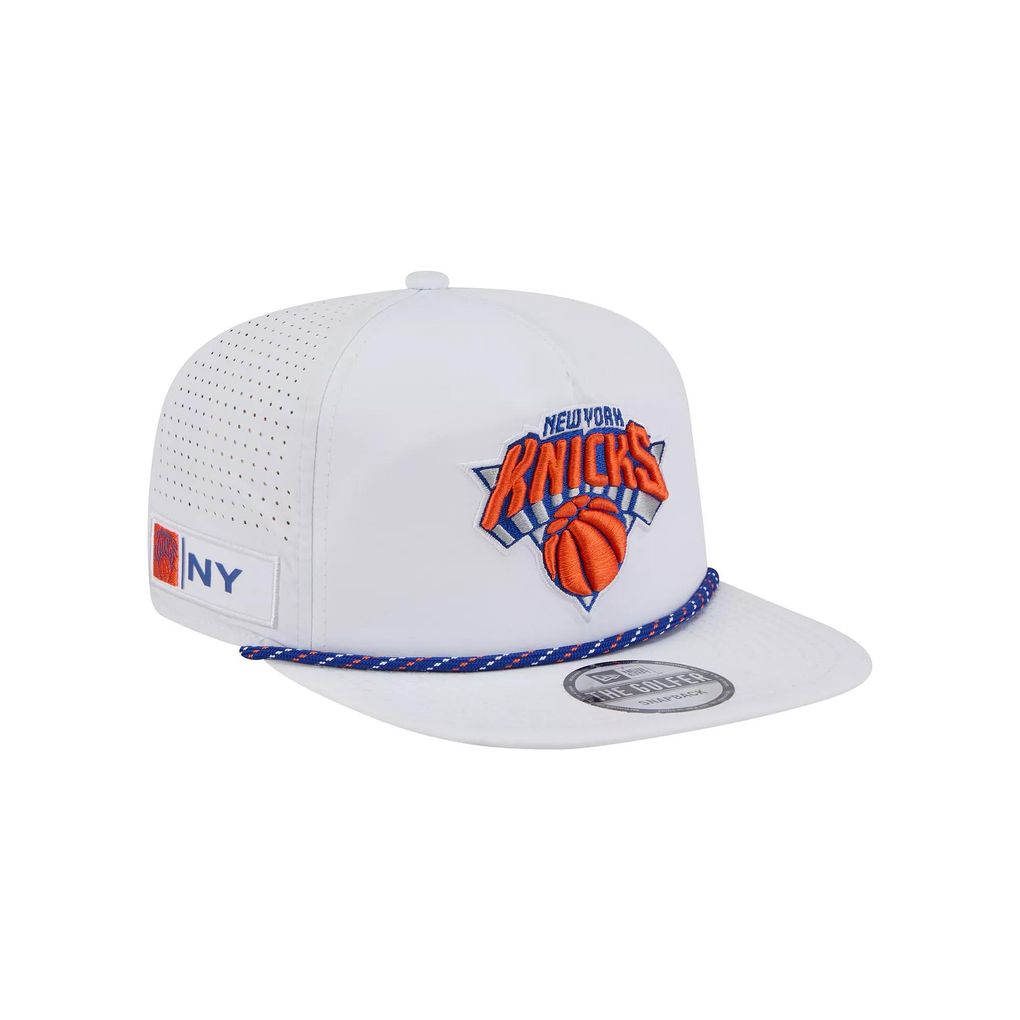 Men's New Era White New York Knicks Performance Rope Golfer Adjustable Hat Product Image