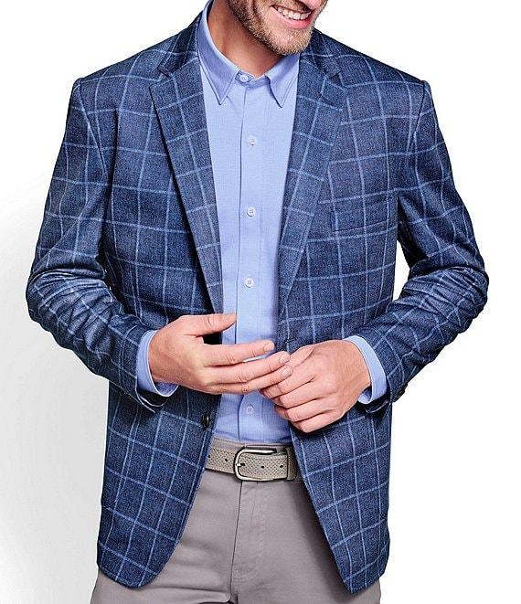 Johnston & Murphy XC Flex® Unlined Relaxed Plaid Knit Blazer Product Image