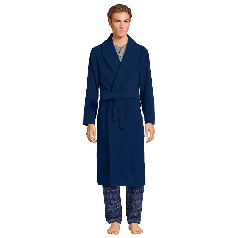 Men's Lands' End Fleece Robe,  Product Image