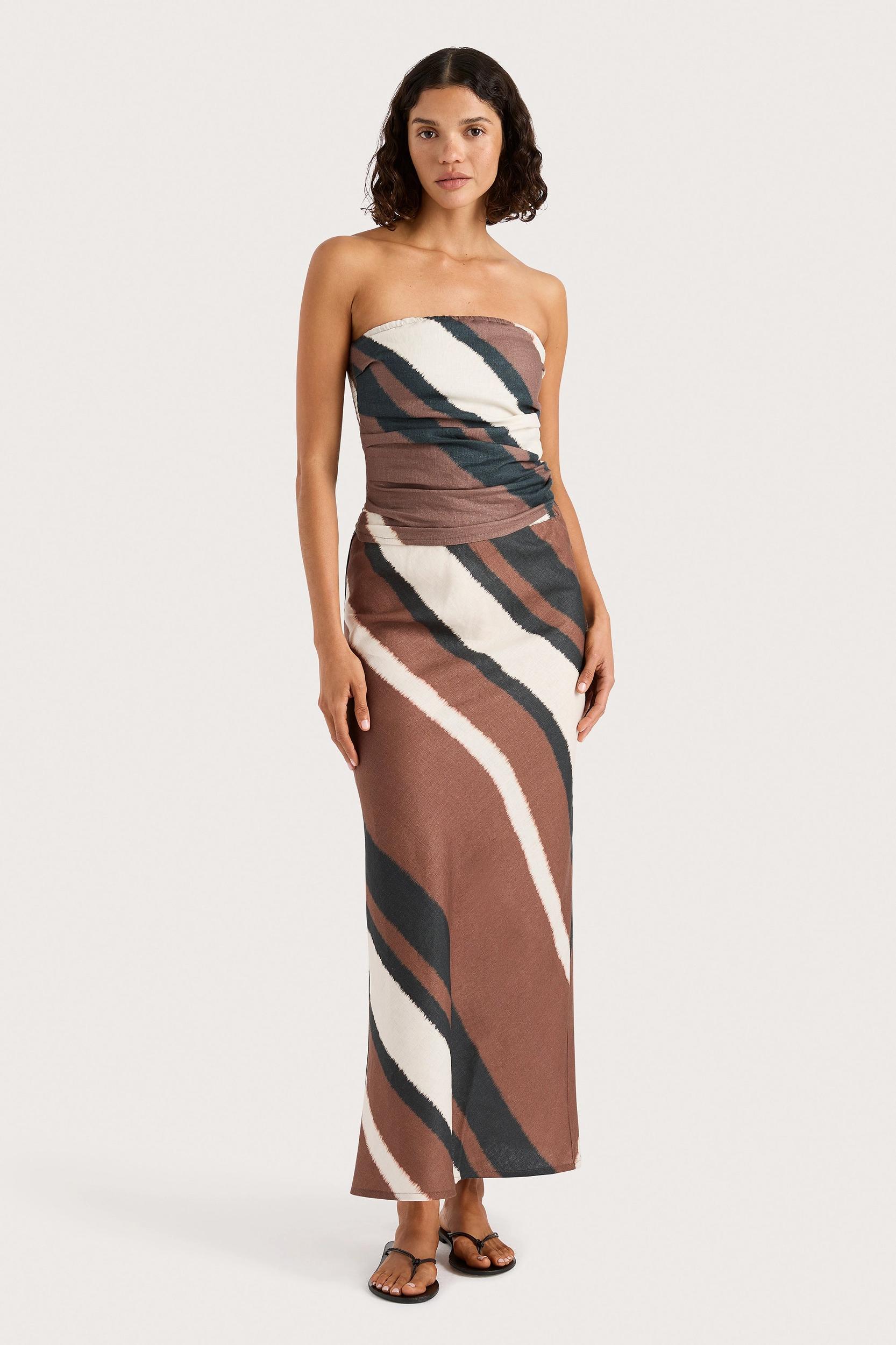 Setubal Top Futura Stripe Chocolate - Final Sale Product Image