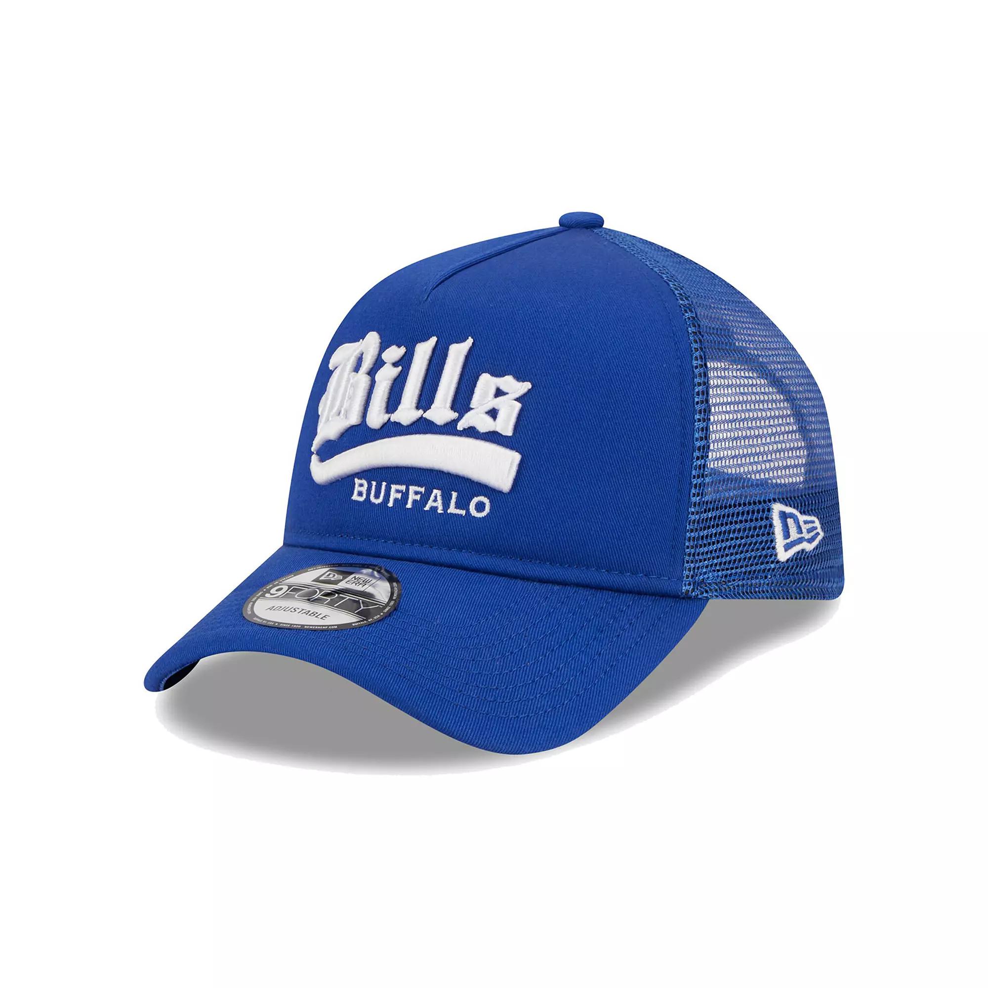 Men's New Era Royal Buffalo Bills Caliber Trucker 9FORTY Adjustable Hat, Blue Product Image