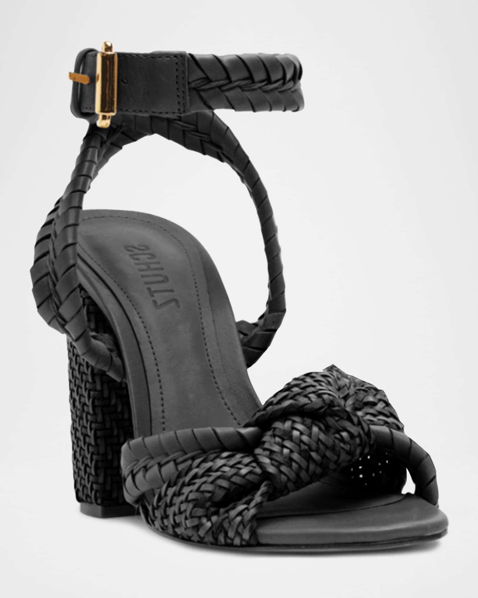 Khari Knotted Leather Ankle-Strap Sandals Product Image