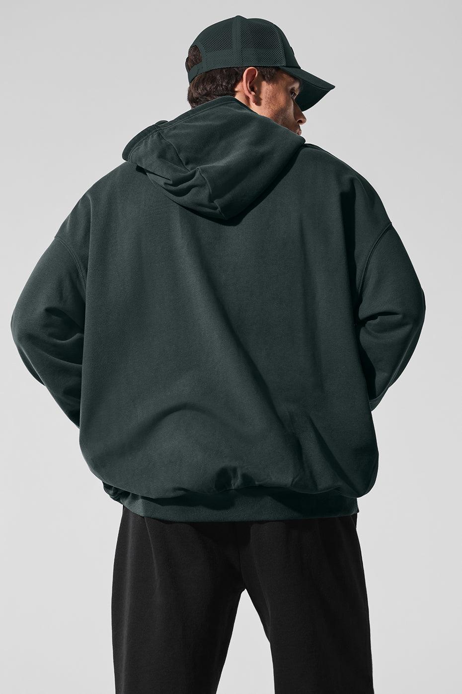 Double Take Hoodie - Charcoal Green Male Product Image