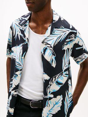 Regular Fit Banana Leaf Print Camp Shirt Product Image