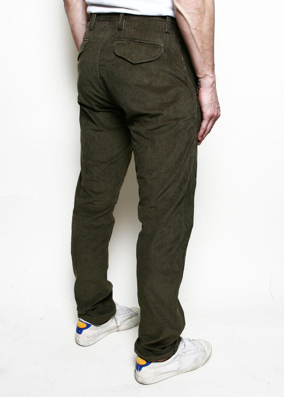 Officer Trousers High // Olive Corduroy Product Image