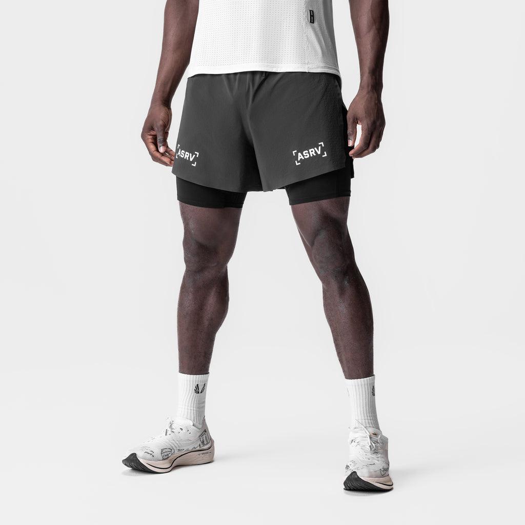 0951. Aerotex™ 4" High Split Liner Short - Space Grey Male Product Image