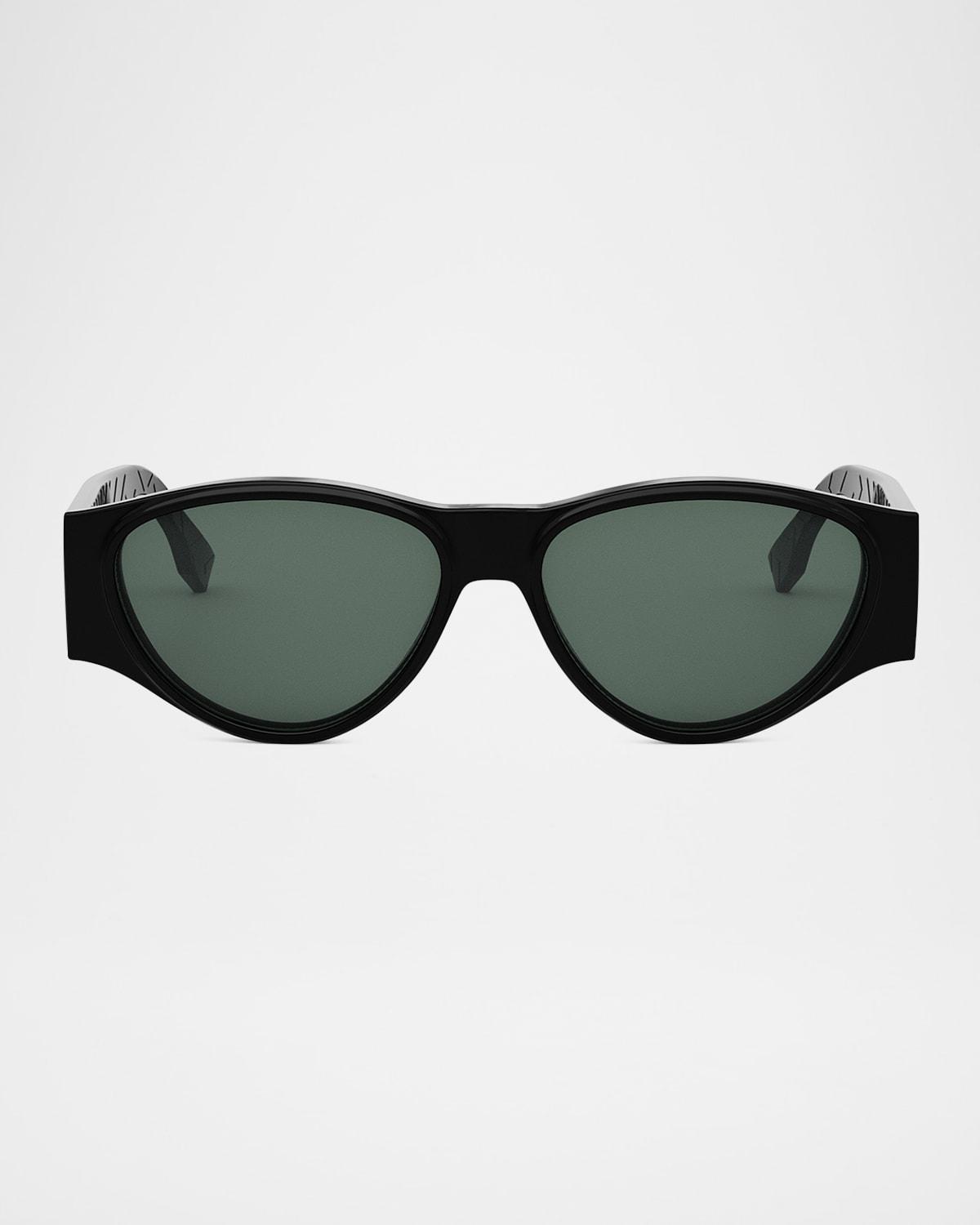 Mens FF Squared Acetate Oval Sunglasses Product Image
