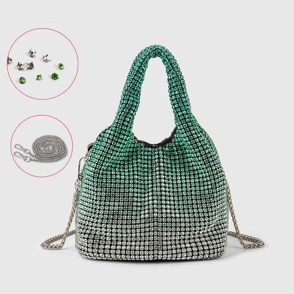 Full Diamond Bag Bucket Rhinestone Chain Purse Product Image