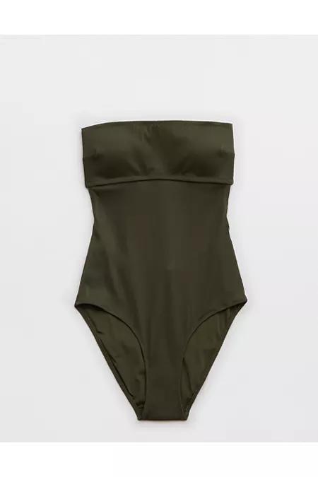 Aerie Ribbed Strapless One Piece Swimsuit Women's Product Image