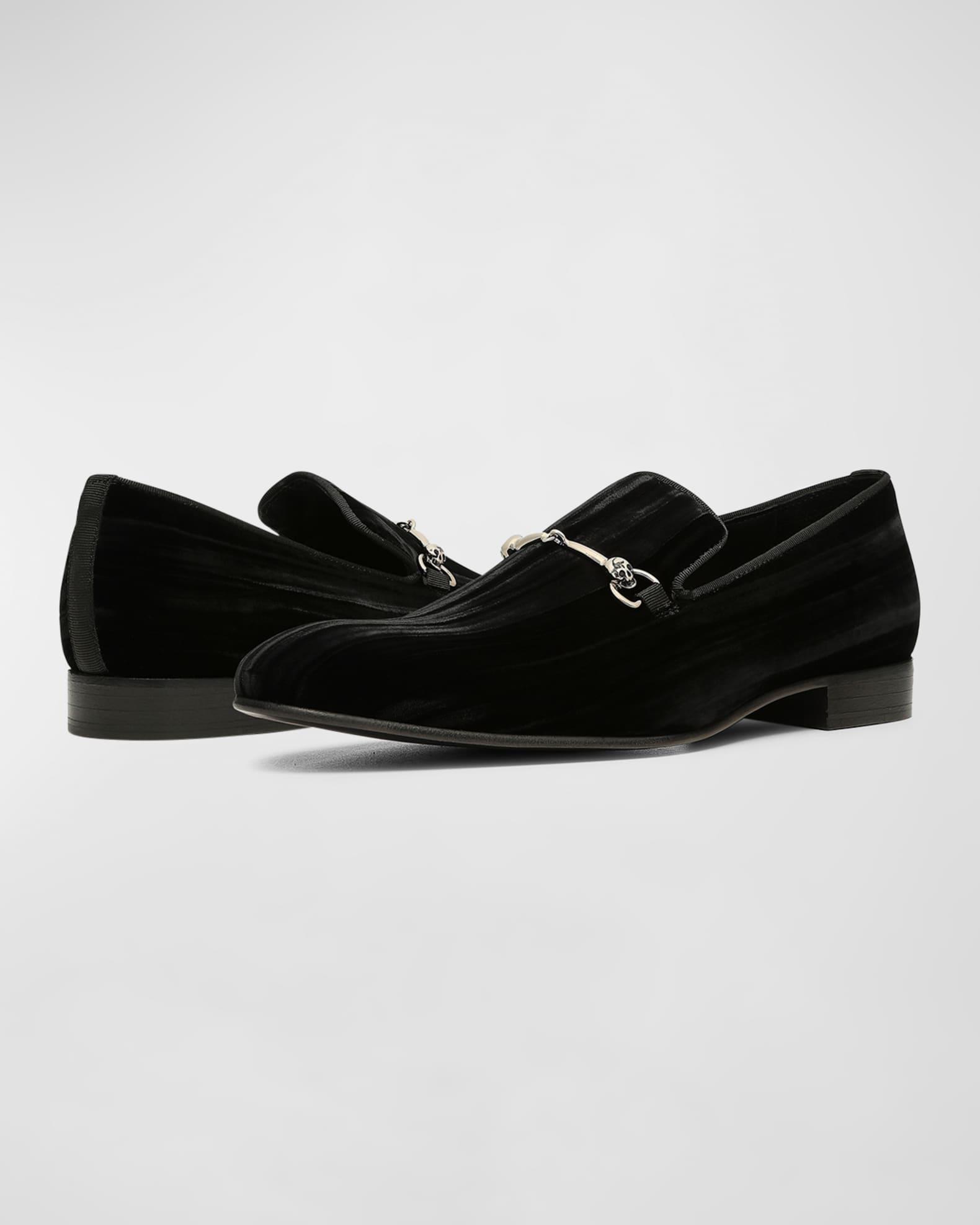 Men's Shawn Velvet Skull-Bit Loafers Product Image