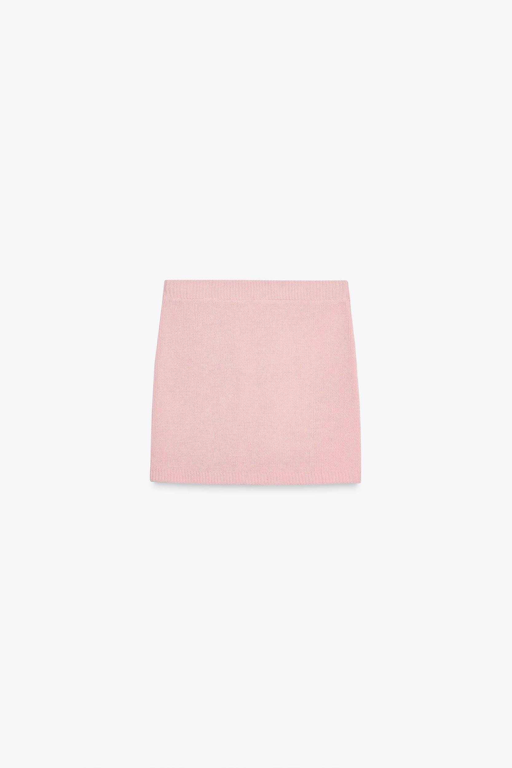 PLAIN KNIT MINI SKIRT Product Image