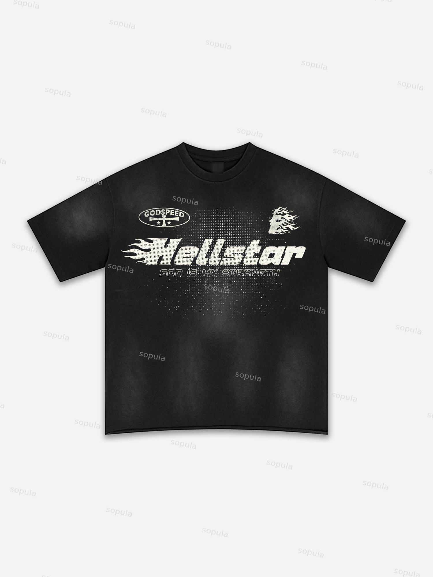 Fly By Choice X Spacestation Graphic Print Washed T-shirt Product Image