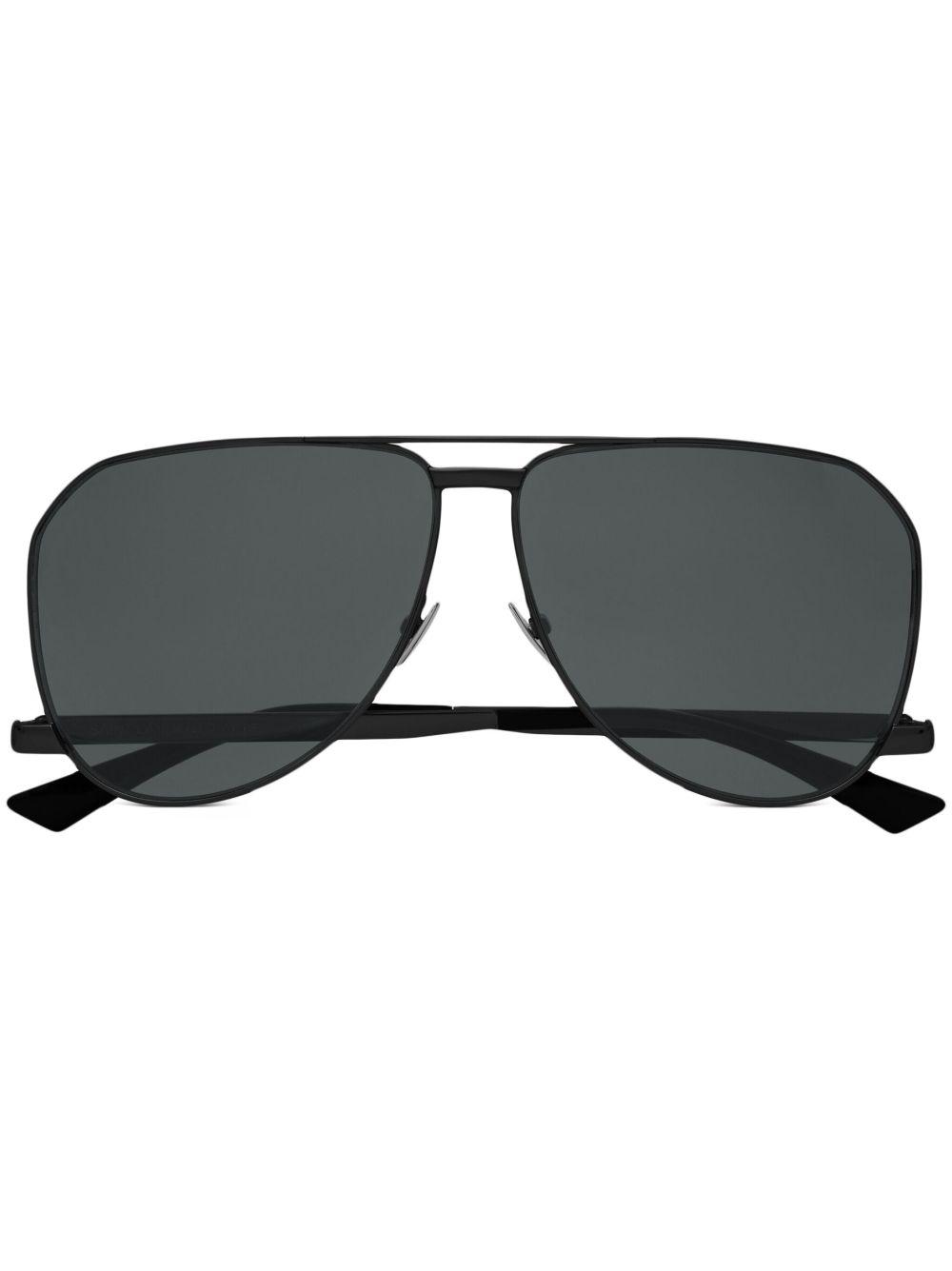 SAINT LAURENT Black Sl 690 Dust Sunglasses In Black-black-black Product Image
