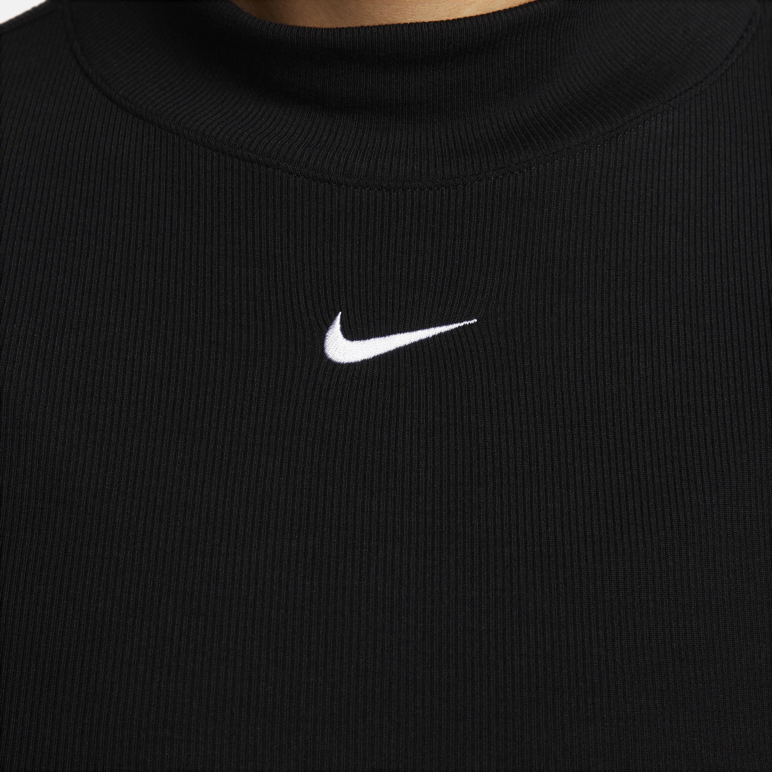 Nike Sportswear Essential Women's Ribbed Mock-Neck Long-Sleeve Top Product Image