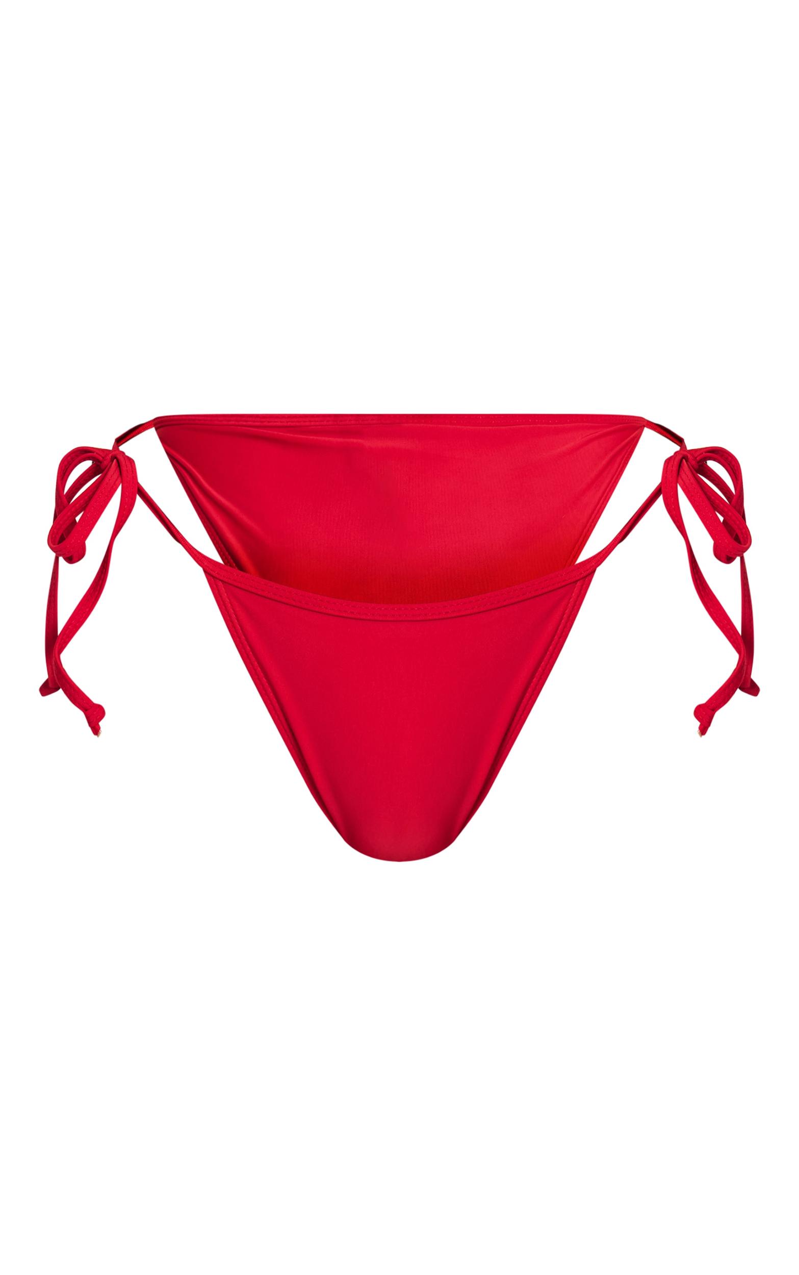 Red Mix & Match Tie Side Bikini Bottoms Product Image