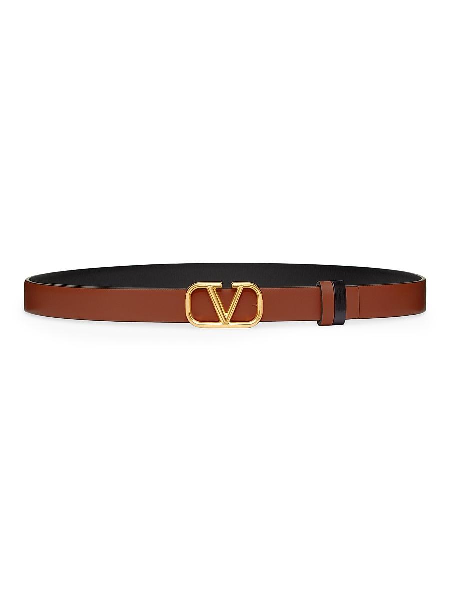 Womens Reversible VLogo Signature Belt in Glossy Calfskin 20MM Product Image