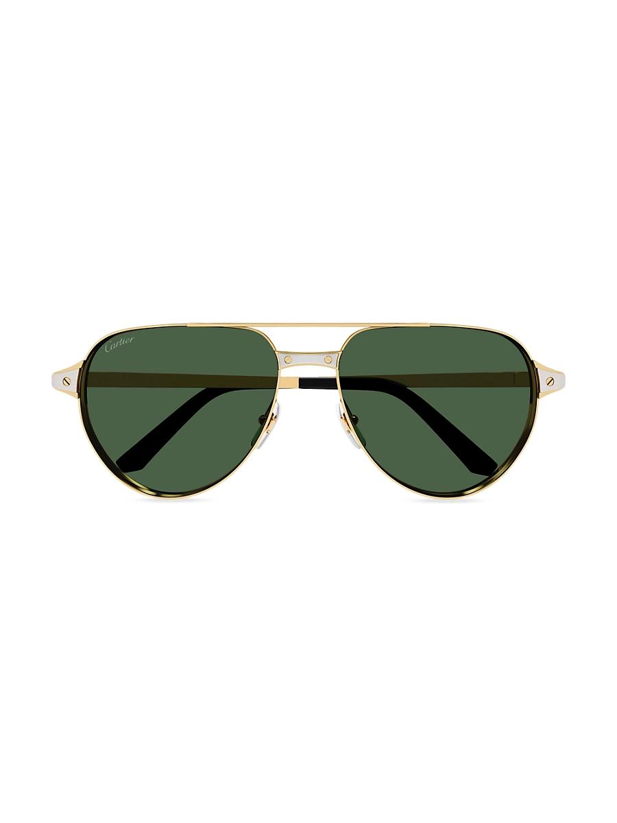 Mens Cartier Santos Evolution 59MM Pilot Sunglasses Product Image