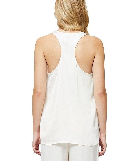 French Connection Ennis Satin Scoop Neckline Sleeveless Tank Product Image
