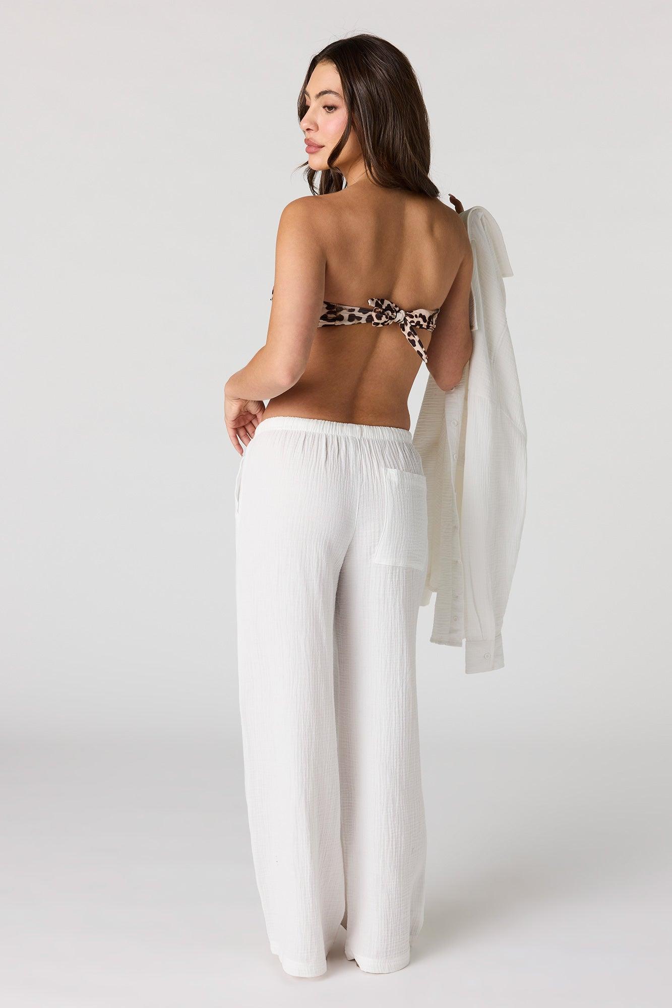 Flowy Gauze Wide Leg Pant Female Product Image