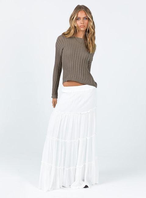 Miriah Maxi Skirt White Petite Product Image