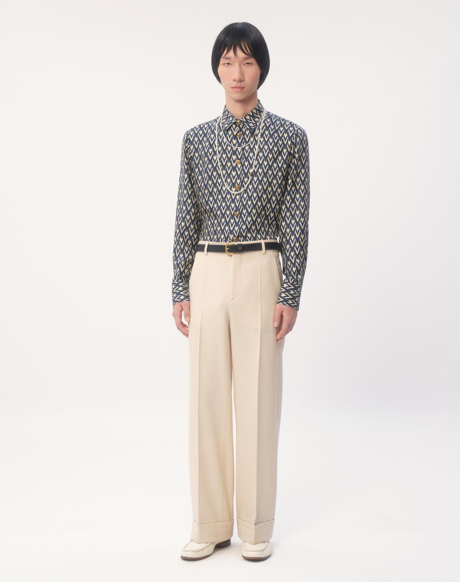 Silk Twill Shirt With Toute La V Print Product Image