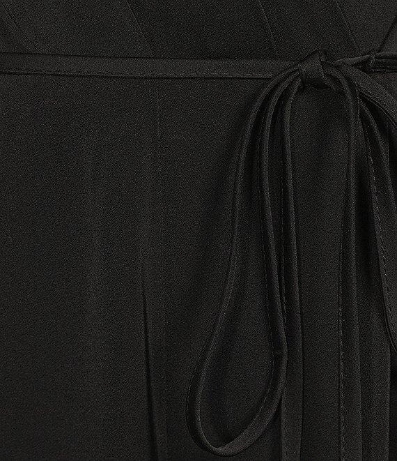 Donna Karan Halter V-Neck Sleeveless Tie Sash Jumpsuit Product Image