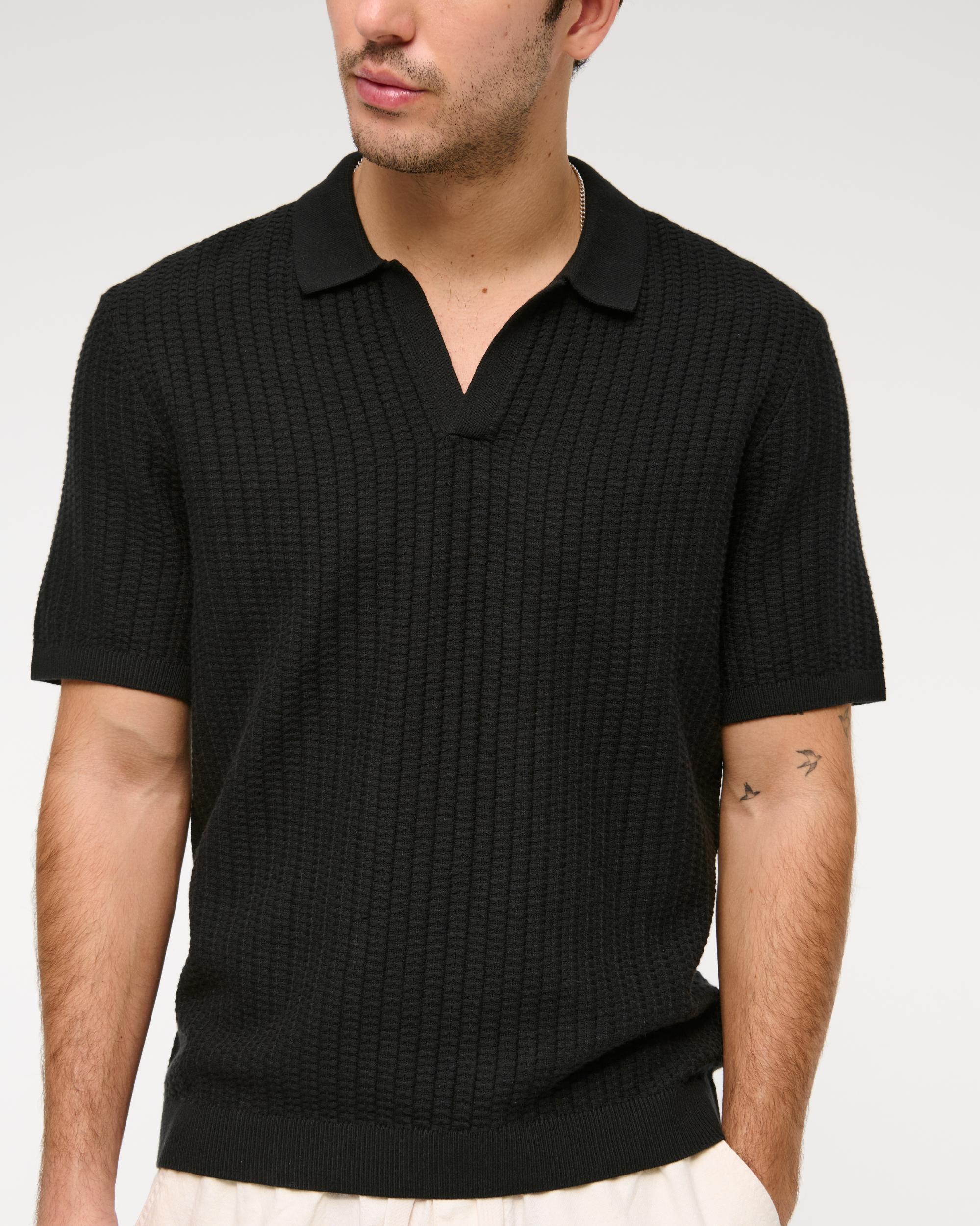 Classic Stitch Johnny Collar Sweater Polo Product Image