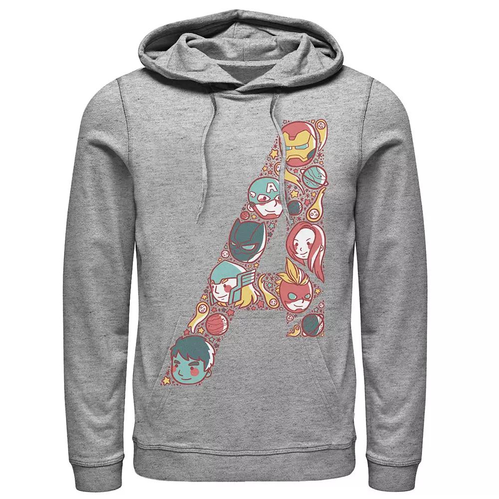 Men's Marvel Avengers Cute Anime Fill Logo Hoodie,  Product Image