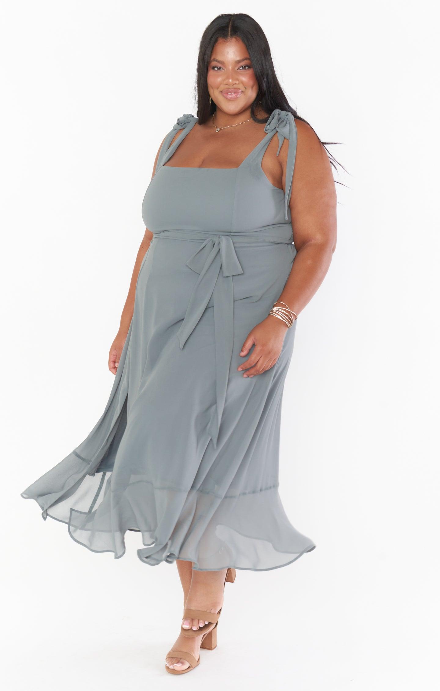 Claire Midi Dress ~ Deep Sage Chiffon Product Image