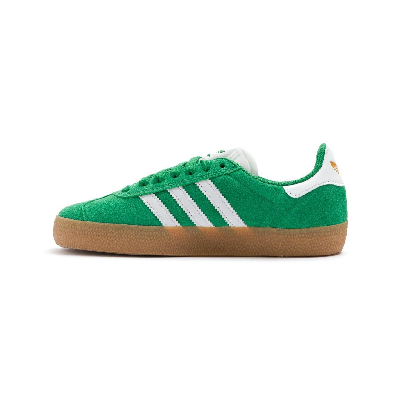 Adidas Gazelle ADV Shoes - Green/White/Gold Metal Product Image
