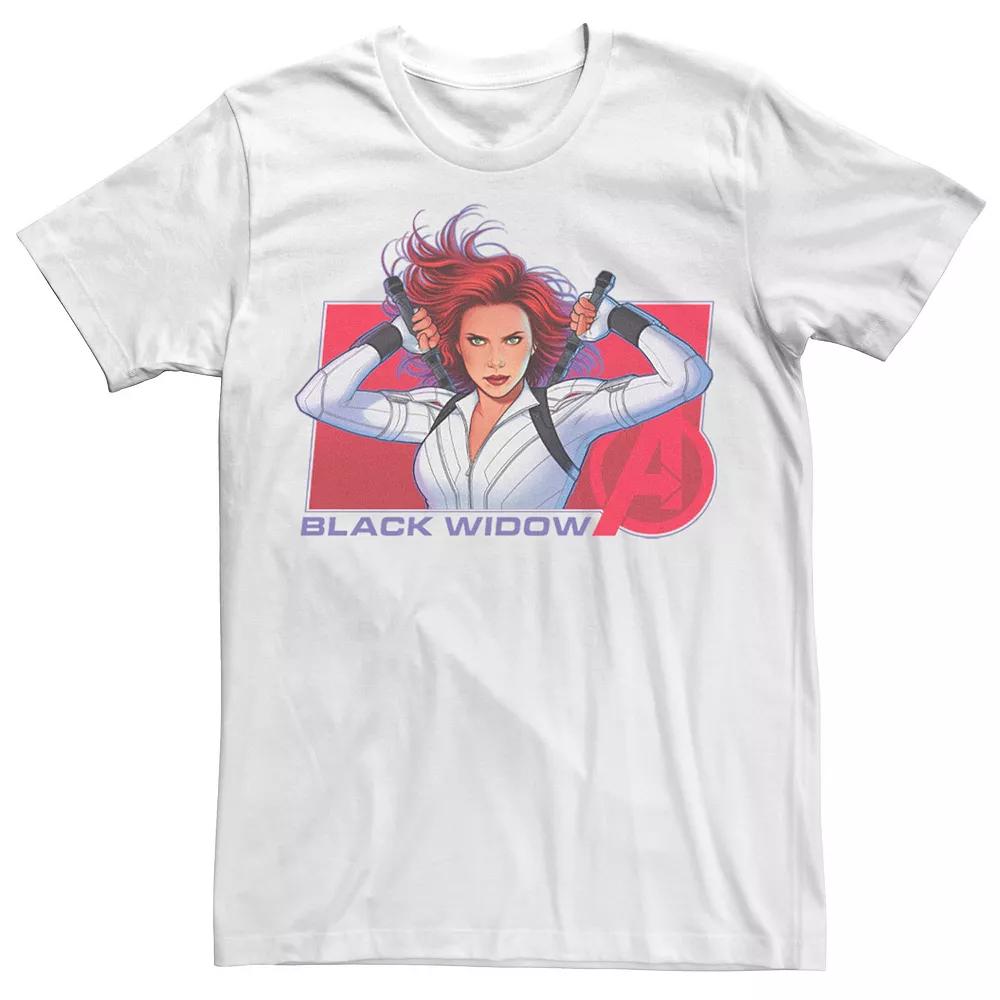Men's Marvel Black Widow Purple Hue Portrait Tee, Size: XL, White Product Image
