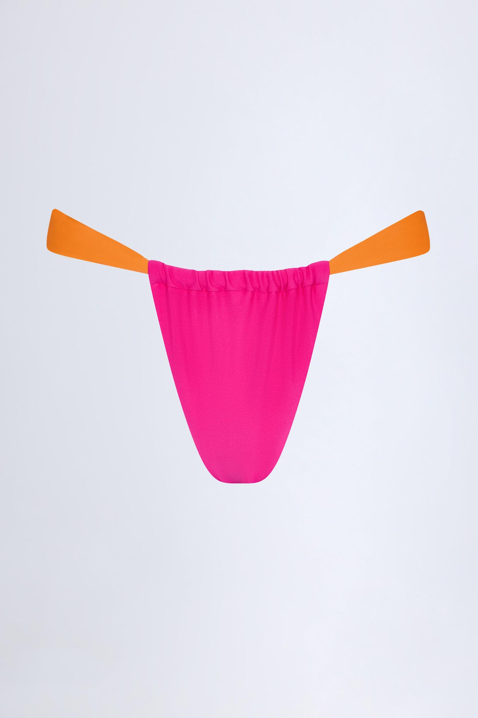 Cheeky Bikini Bottoms in Fuchsia Pink Product Image