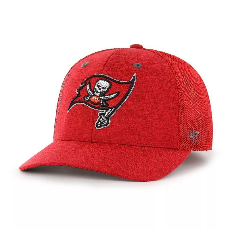 Men's '47 Red Tampa Bay Buccaneers Pixelation Trophy Flex Hat,  Product Image