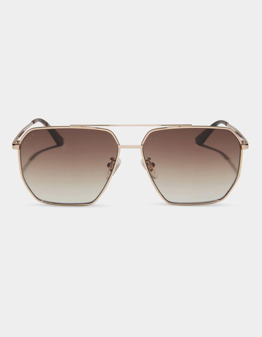 DIFF EYEWEAR Berkely Polarized Sunglasses - GOLD Product Image