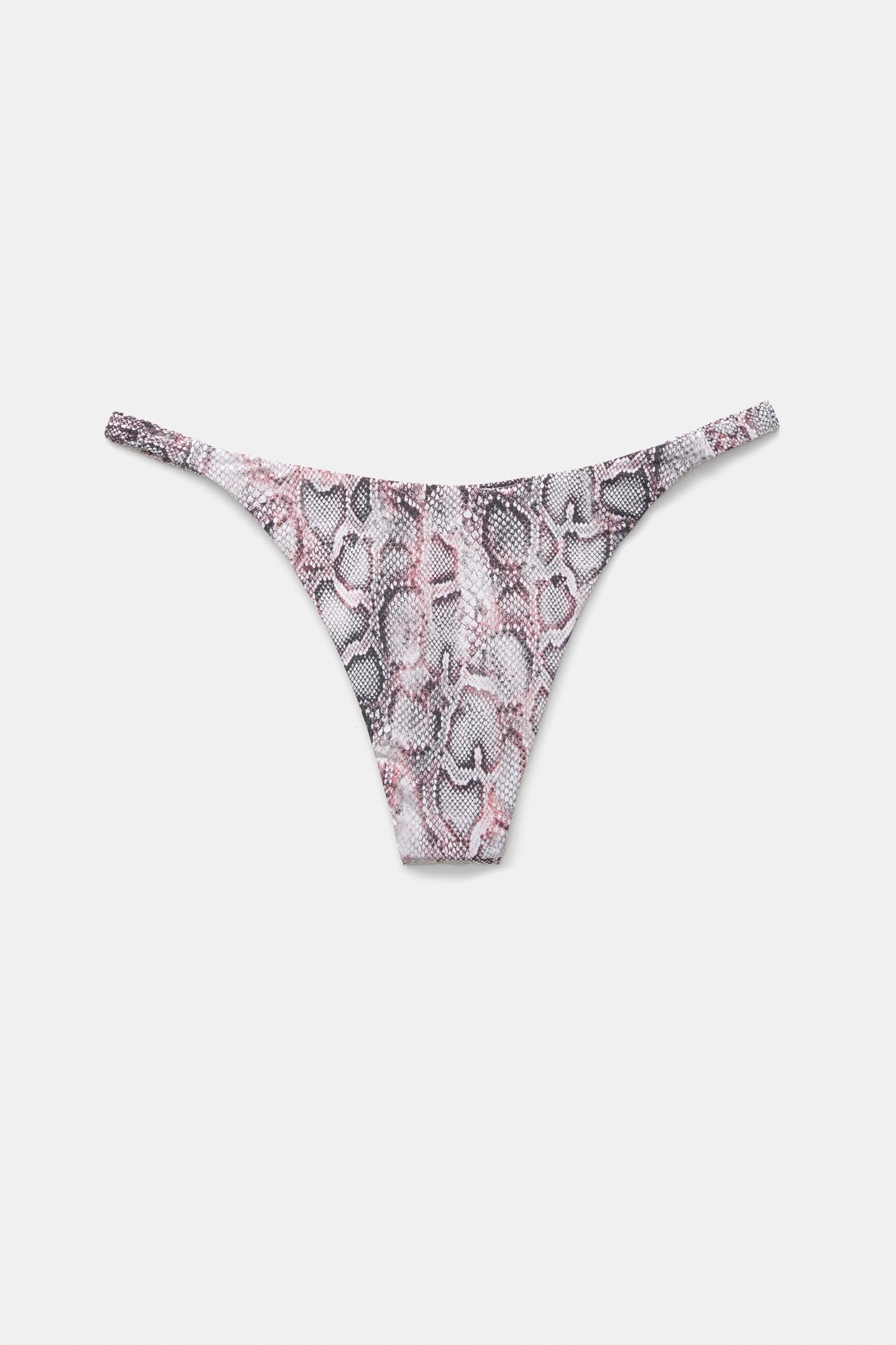Snakeskin print bikini bottoms Product Image