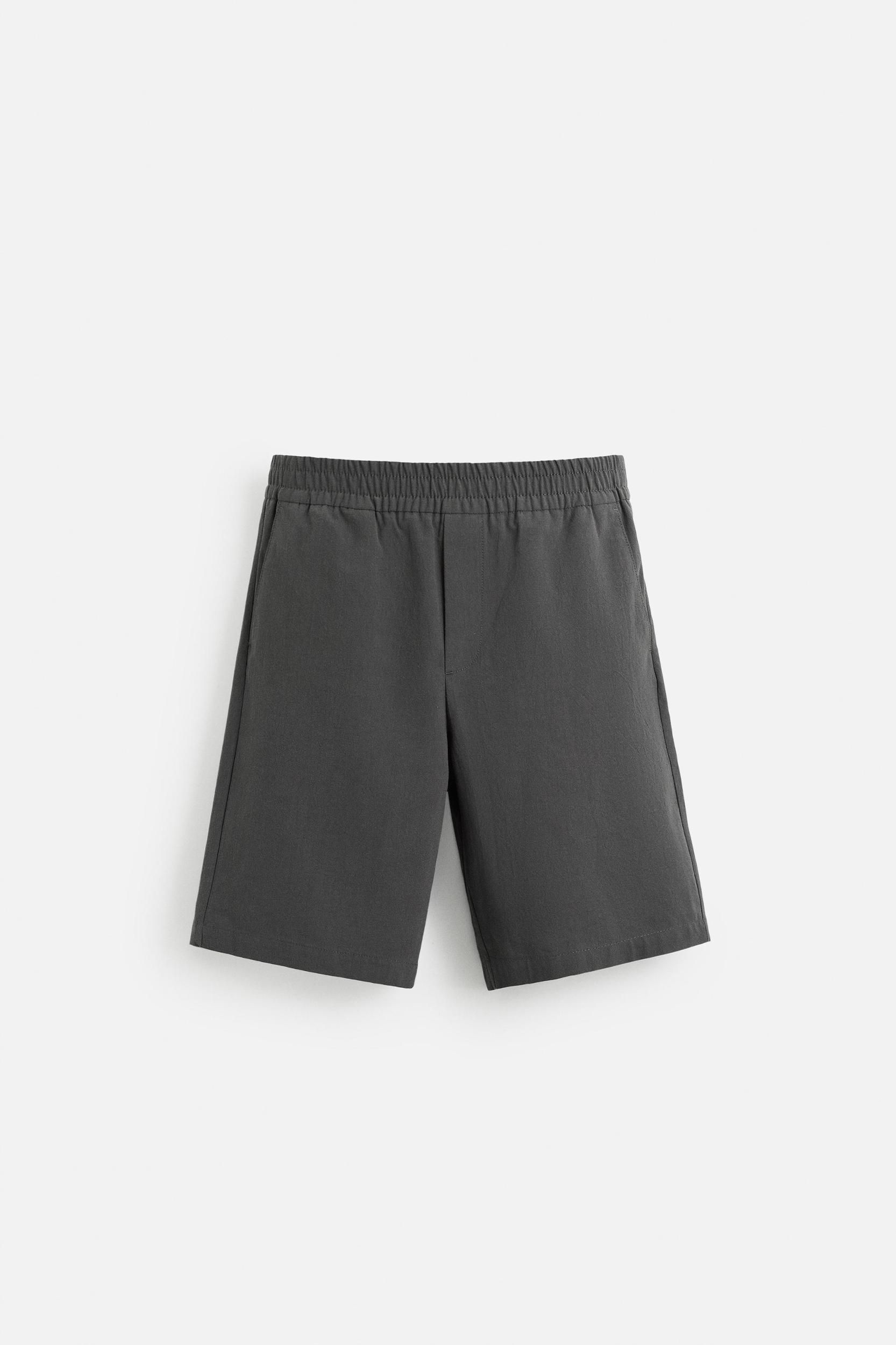 RELAXED FIT COTTON BERMUDA SHORTS Product Image