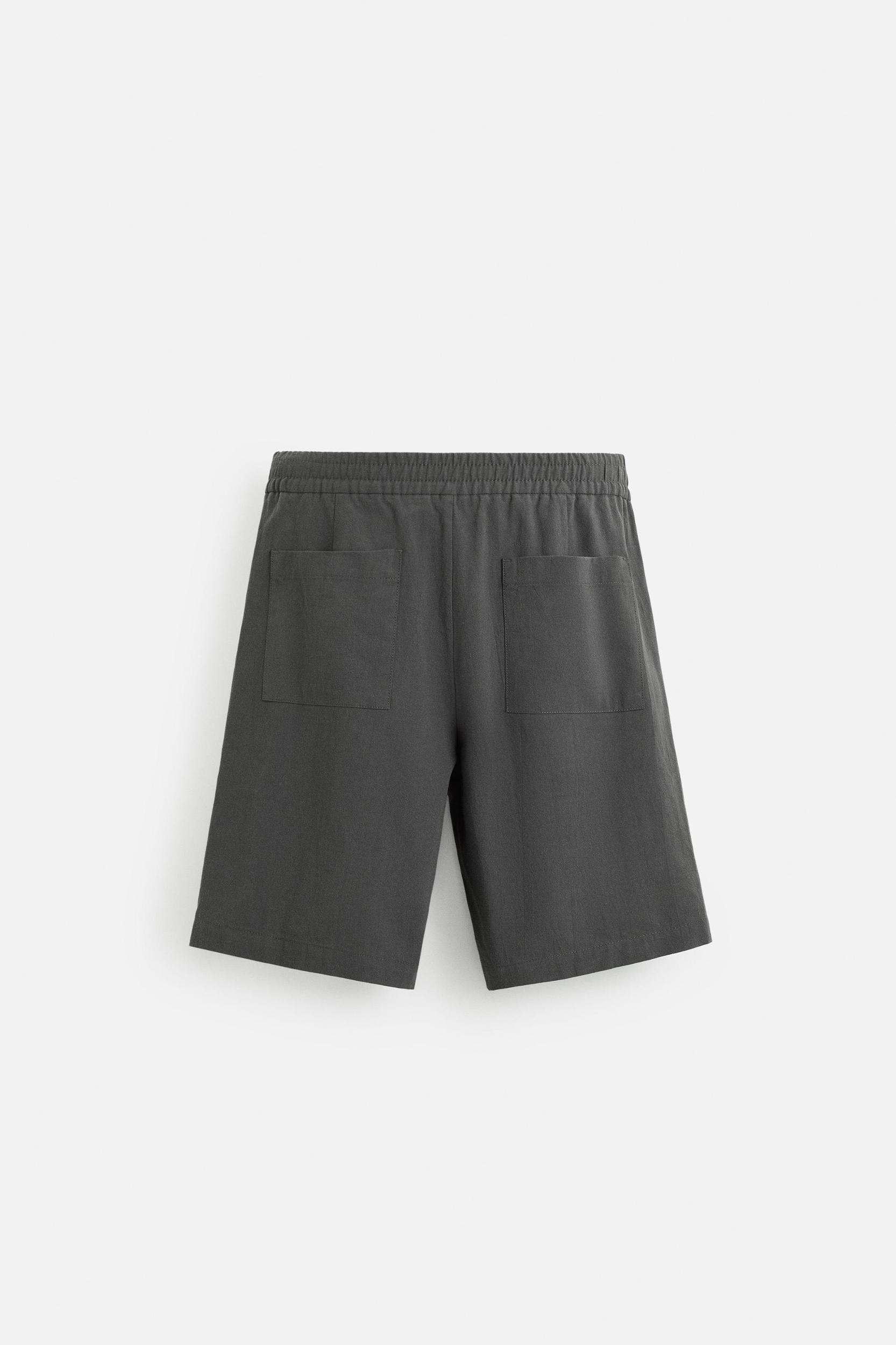 RELAXED FIT COTTON BERMUDA SHORTS Product Image