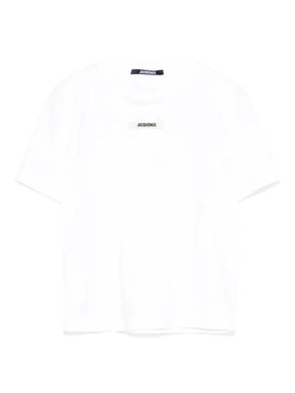 JACQUEMUS The Gros Grain T-shirt In White Product Image