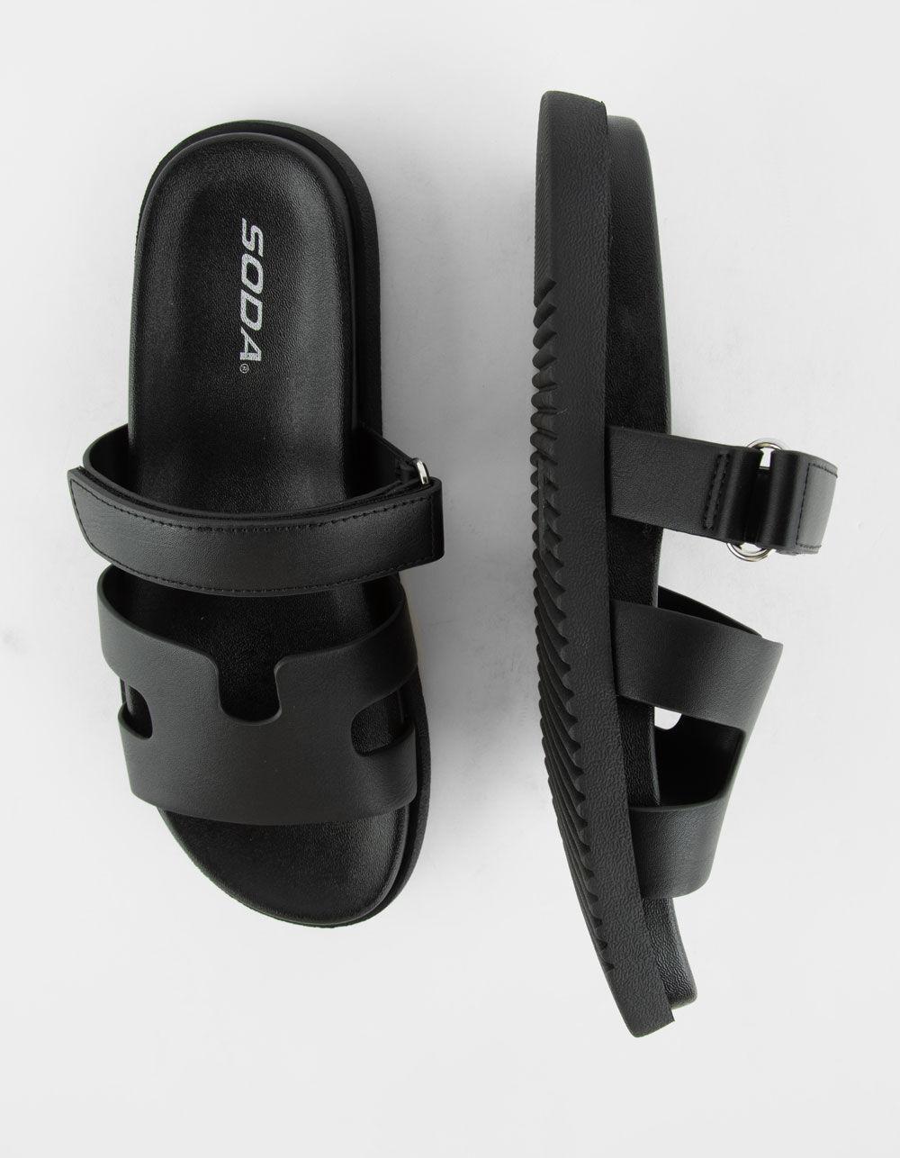 SODA Bianca Womens Slide Sandals - BLACK Product Image