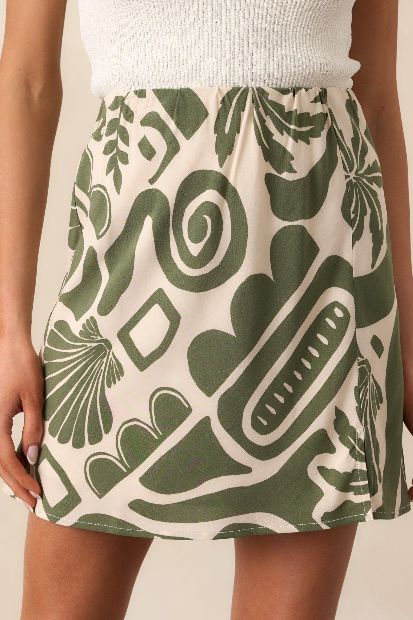 MINKPINK Green Amos Mini Skirt Product Image