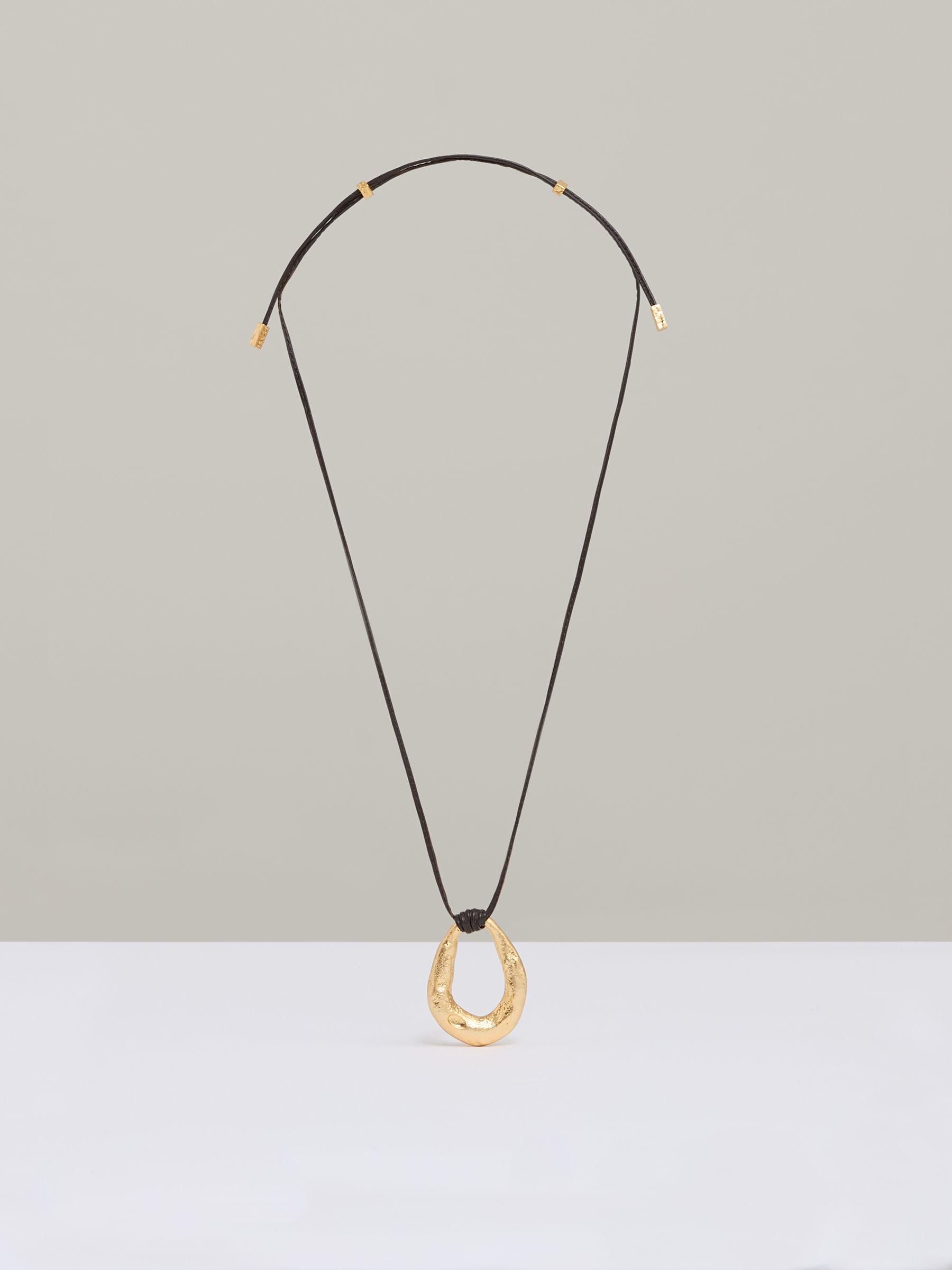 Molten Link Pendant Necklace in Gold Tone Product Image