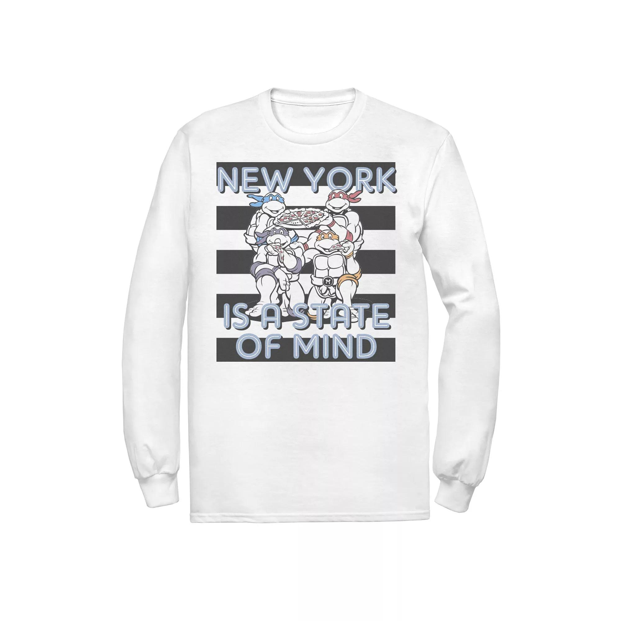 Men's Ninja Turtles New York Is A State Of Mind Striped Long Sleeve Tee,  Product Image