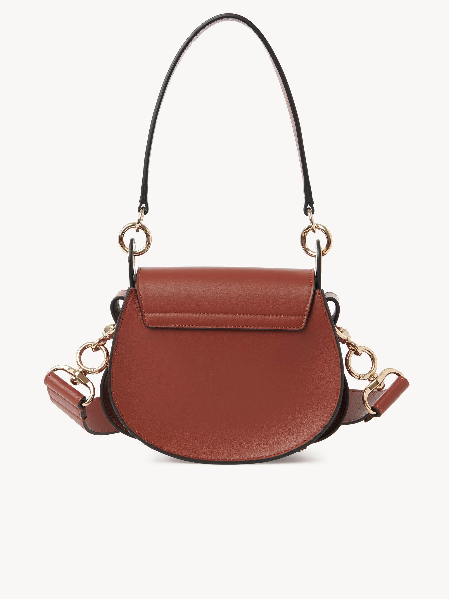 Small Tess bag in shiny & suede leather Product Image