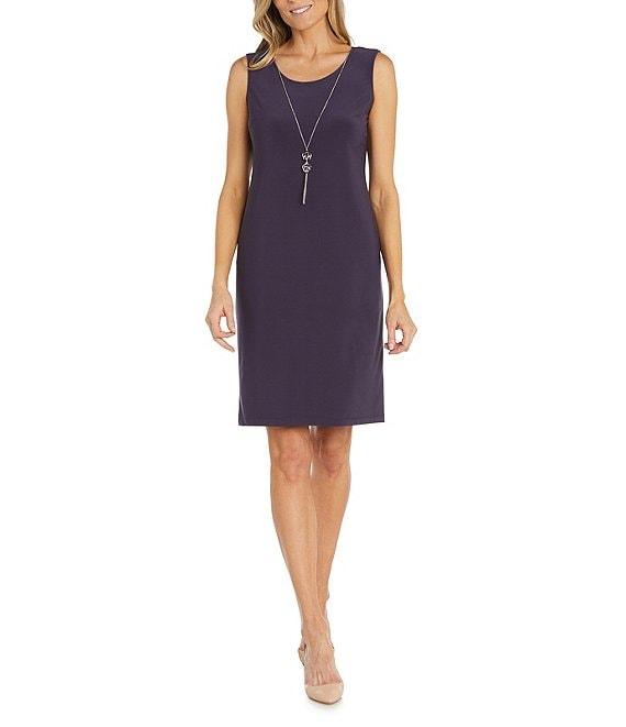 R & M Richards 3/4 Sleeve Scoop Neck Embroidered Flower Mesh 2-Piece Jacket Dress Product Image