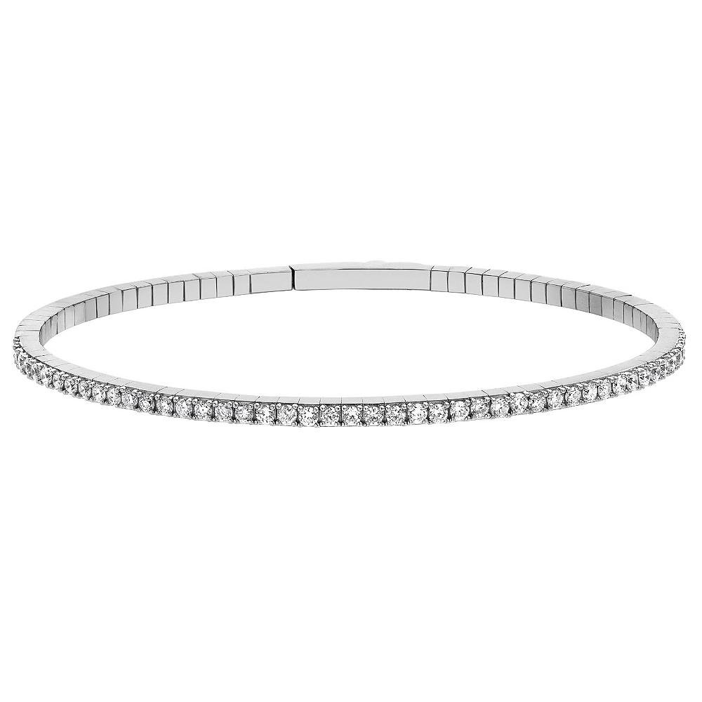 Diamond Brilliance Sterling Silver 1 Carat T.W. Lab-Created Diamond Bangle Bracelet, Women's,  Product Image